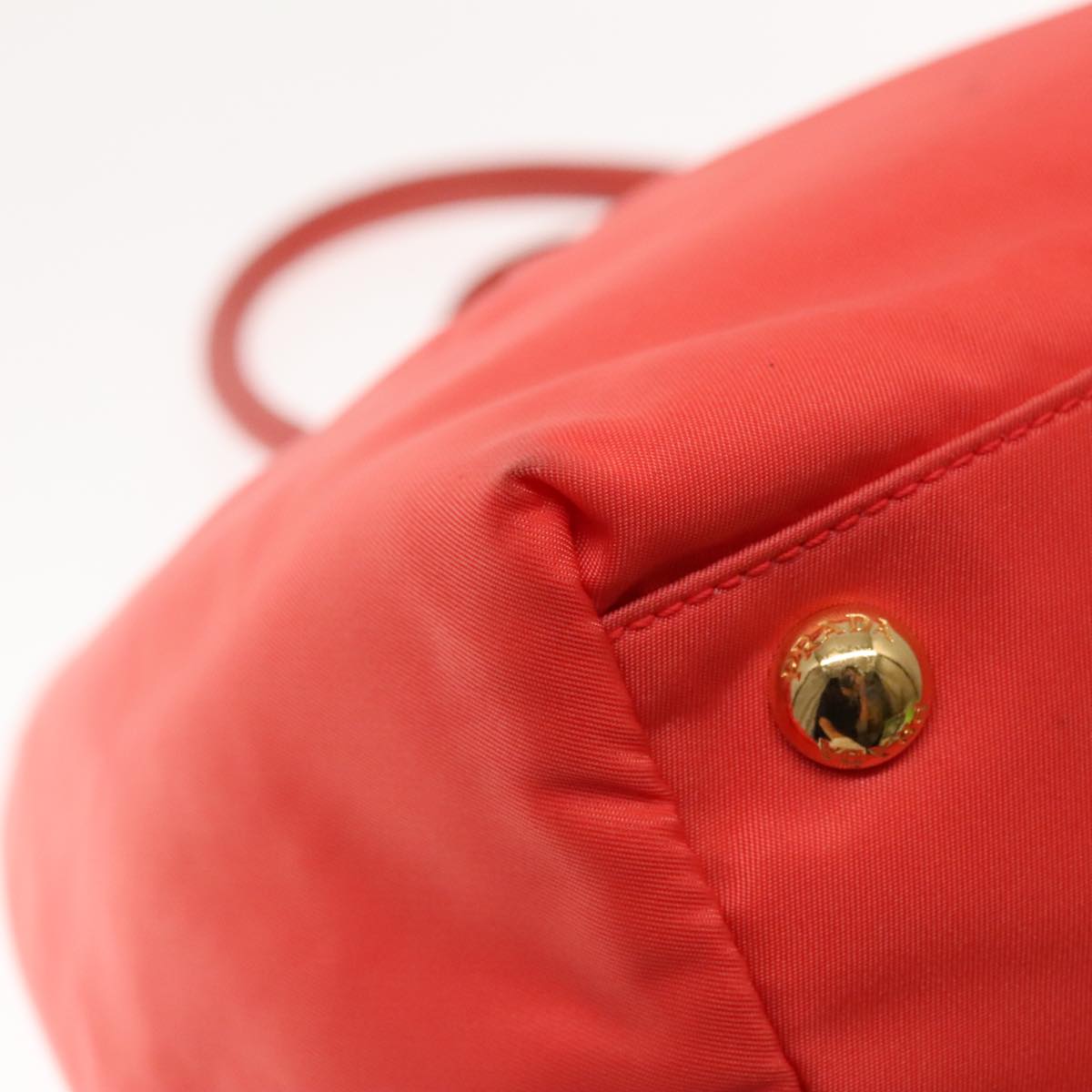 PRADA Hand Bag Nylon Sunset Gold
