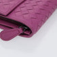 BOTTEGA VENETA Intecciato Long Wallet Leather Purple