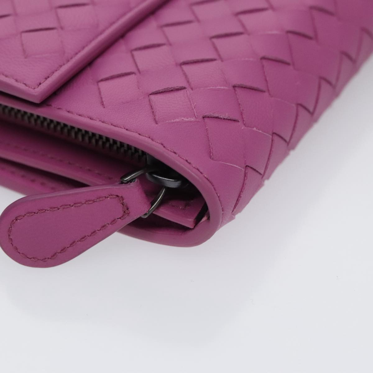 BOTTEGA VENETA Intecciato Long Wallet Leather Purple
