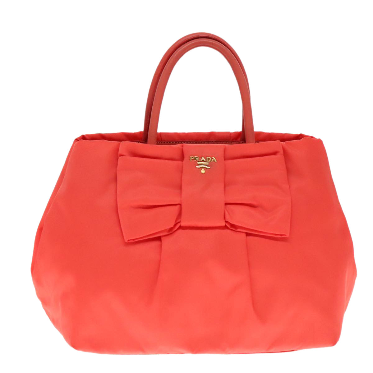 PRADA Hand Bag Nylon Sunset Gold