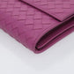 BOTTEGA VENETA Intecciato Long Wallet Leather Purple