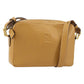 FENDI Shoulder Bag Leather Beige Gold
