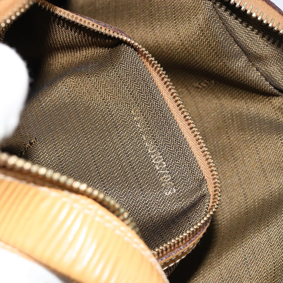 FENDI Shoulder Bag Leather Beige Gold