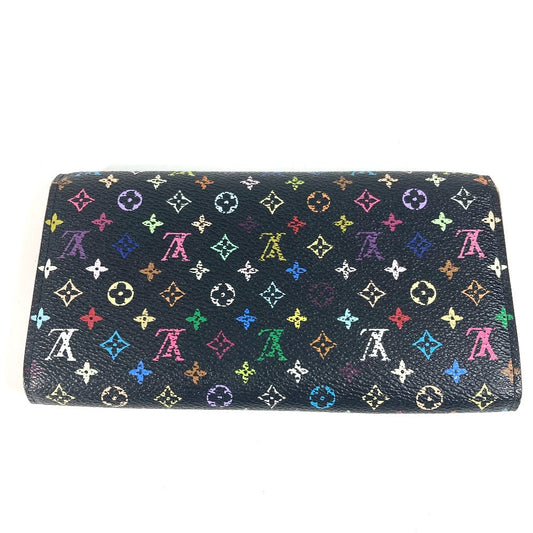 LOUIS VUITTON Long Wallet Purse M93533 Monogram multicolor canvas black Monogram multicolor Portefeuille Sarah