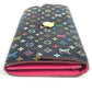 LOUIS VUITTON Long Wallet Purse M93533 Monogram multicolor canvas black Monogram multicolor Portefeuille Sarah