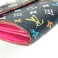 LOUIS VUITTON Long Wallet Purse M93533 Monogram multicolor canvas black Monogram multicolor Portefeuille Sarah
