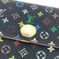 LOUIS VUITTON Long Wallet Purse M93533 Monogram multicolor canvas black Monogram multicolor Portefeuille Sarah