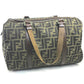 FENDI Handbag Canvas / leather Brown Zucca FF pattern Women Used Authentic