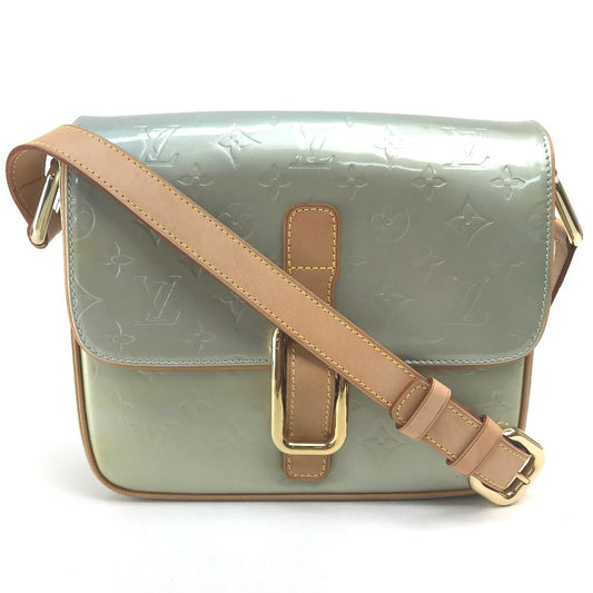 LOUIS VUITTON Shoulder Bag M91148 Patent leather Gris Monogram Vernis Christie GM Women Used Authentic