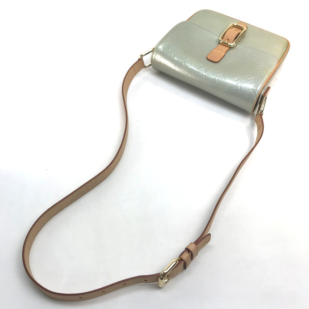 LOUIS VUITTON Shoulder Bag M91148 Patent leather Gris Monogram Vernis Christie GM Women Used Authentic