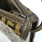 FENDI Shoulder Bag Plastics/Leather Brown Crossbody FF Zucca Pattern Women Used Authentic