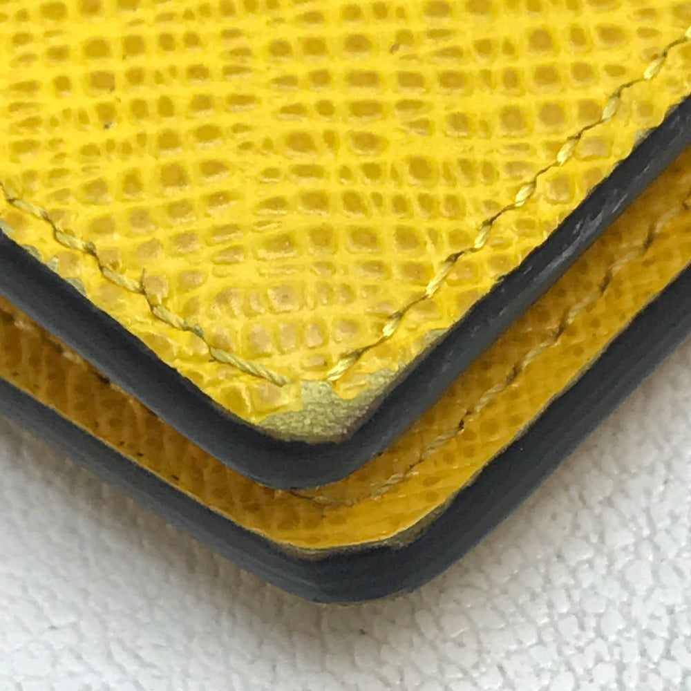 LOUIS VUITTON Long Wallet Purse M42087 Taiga Leather yellow Taiga Portefeuille Blaza mens Used Authentic