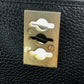 CELINE Handbag leather Black x Gold Metal vintage Chain lock Women Used Authentic