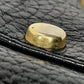 CELINE Handbag leather Black x Gold Metal vintage Chain lock Women Used Authentic