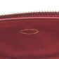 CHANEL Handbag Caviar skin Red x Gold Metal CC COCO Mark Horizontal Cosmetics Pouch Women Used Authentic