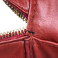 CHANEL Handbag Caviar skin Red x Gold Metal CC COCO Mark Horizontal Cosmetics Pouch Women Used Authentic