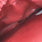 CHANEL Handbag Caviar skin Red x Gold Metal CC COCO Mark Horizontal Cosmetics Pouch Women Used Authentic