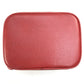 CHANEL Handbag Caviar skin Red x Gold Metal CC COCO Mark Horizontal Cosmetics Pouch Women Used Authentic