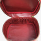 CHANEL Handbag Caviar skin Red x Gold Metal CC COCO Mark Horizontal Cosmetics Pouch Women Used Authentic