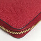 LOUIS VUITTON Long Wallet Purse M68571 Monogram Ann Platt Leather Red Monogram Ann Platt Zippy wallet Women Used Authentic