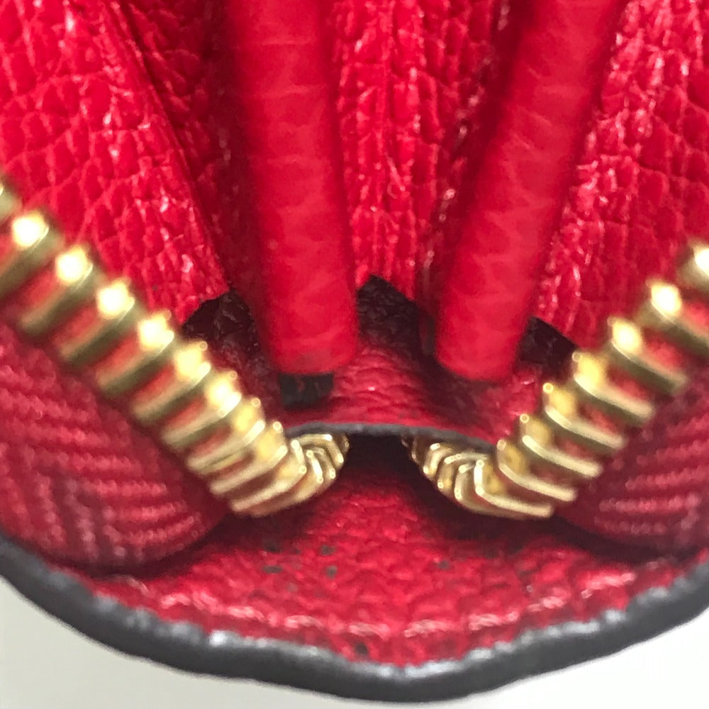 LOUIS VUITTON Long Wallet Purse M68571 Monogram Ann Platt Leather Red Monogram Ann Platt Zippy wallet Women Used Authentic