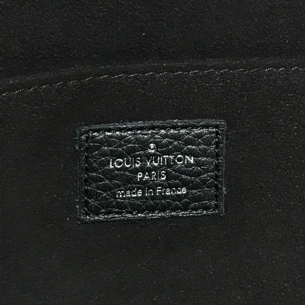 LOUIS VUITTON Clutch bag M67756 Taurillon Clemence Leather black LV Circle bag mens Used Authentic