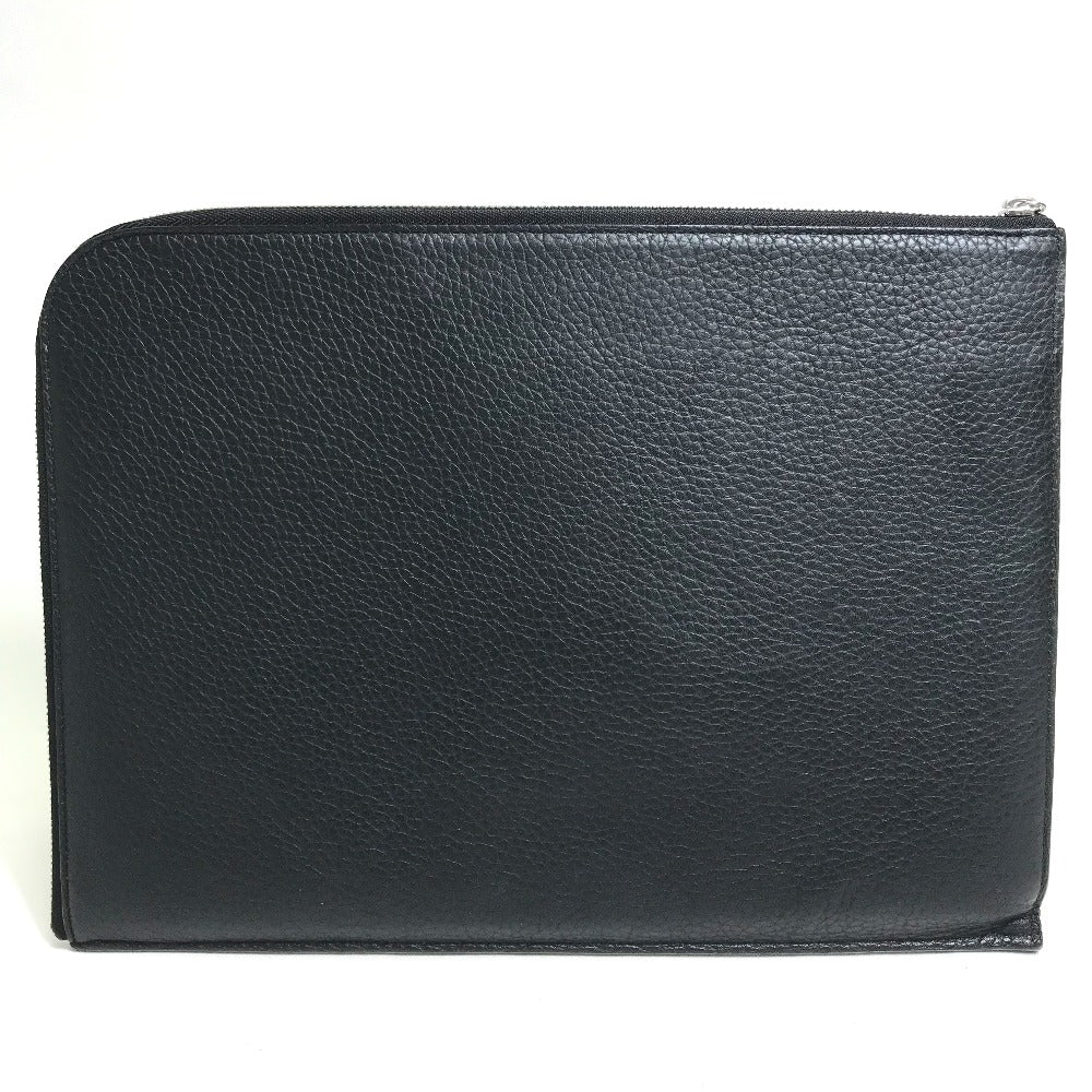 LOUIS VUITTON Clutch bag M67756 Taurillon Clemence Leather black LV Circle bag mens Used Authentic