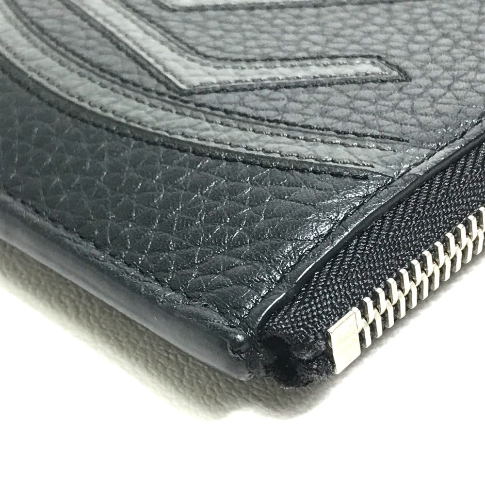 LOUIS VUITTON Clutch bag M67756 Taurillon Clemence Leather black LV Circle bag mens Used Authentic