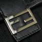 FENDI Shoulder Bag 7VZ049 Fabric / Leather Black / red Belt bag Zucca FF pattern mens Used Authentic