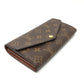 LOUIS VUITTON Long Wallet Purse M62236 Monogram canvas Brown Monogram Portefeuille Sarah Women Used Authentic