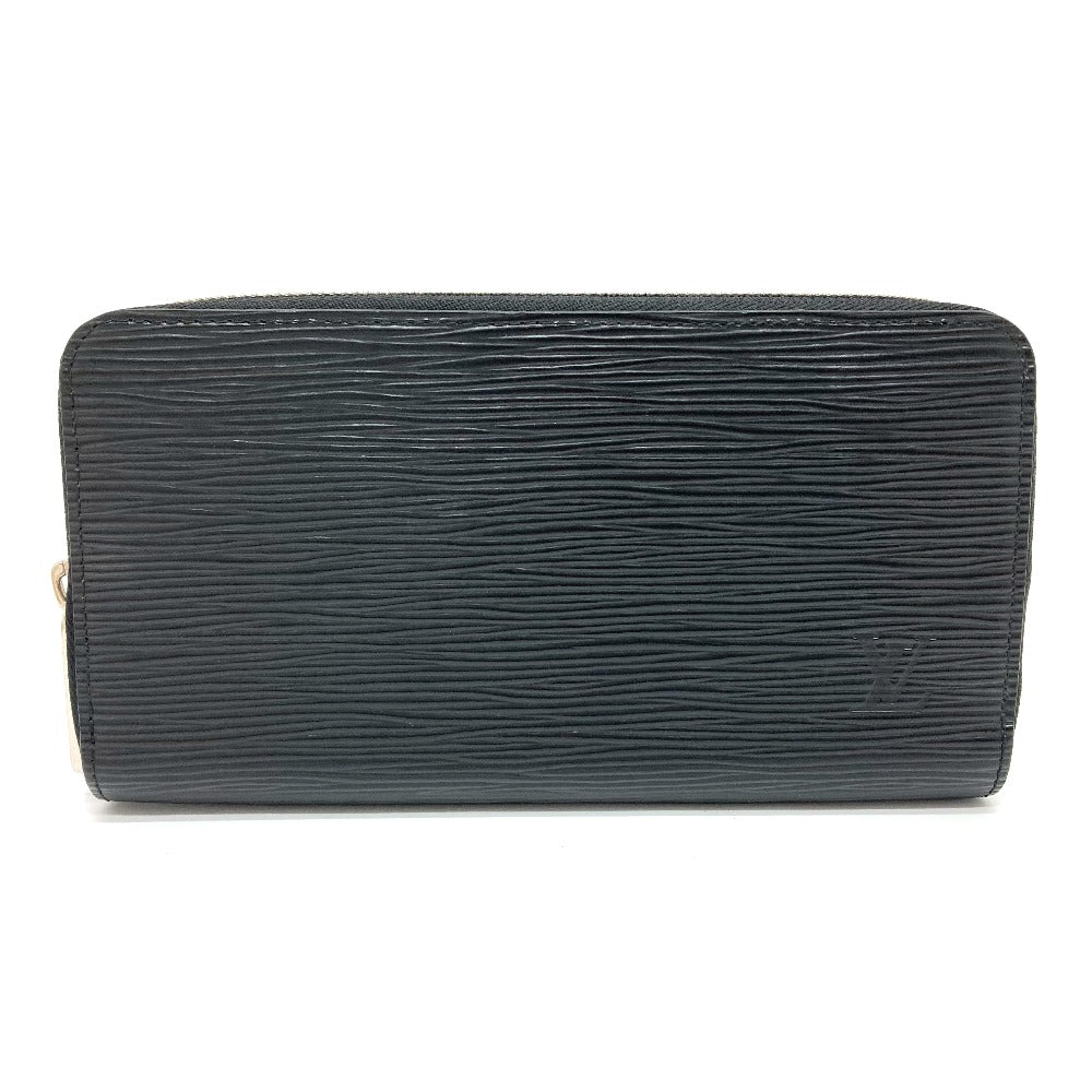 LOUIS VUITTON Long Wallet Purse M64838 Epi Leather black Epi Zippy wallet mens(Unisex) Used Authentic