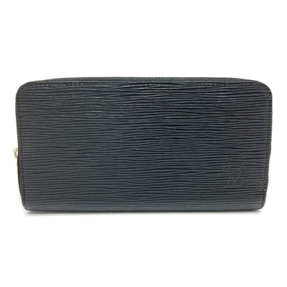 LOUIS VUITTON Long Wallet Purse M64838 Epi Leather black Epi Zippy wallet mens(Unisex) Used Authentic