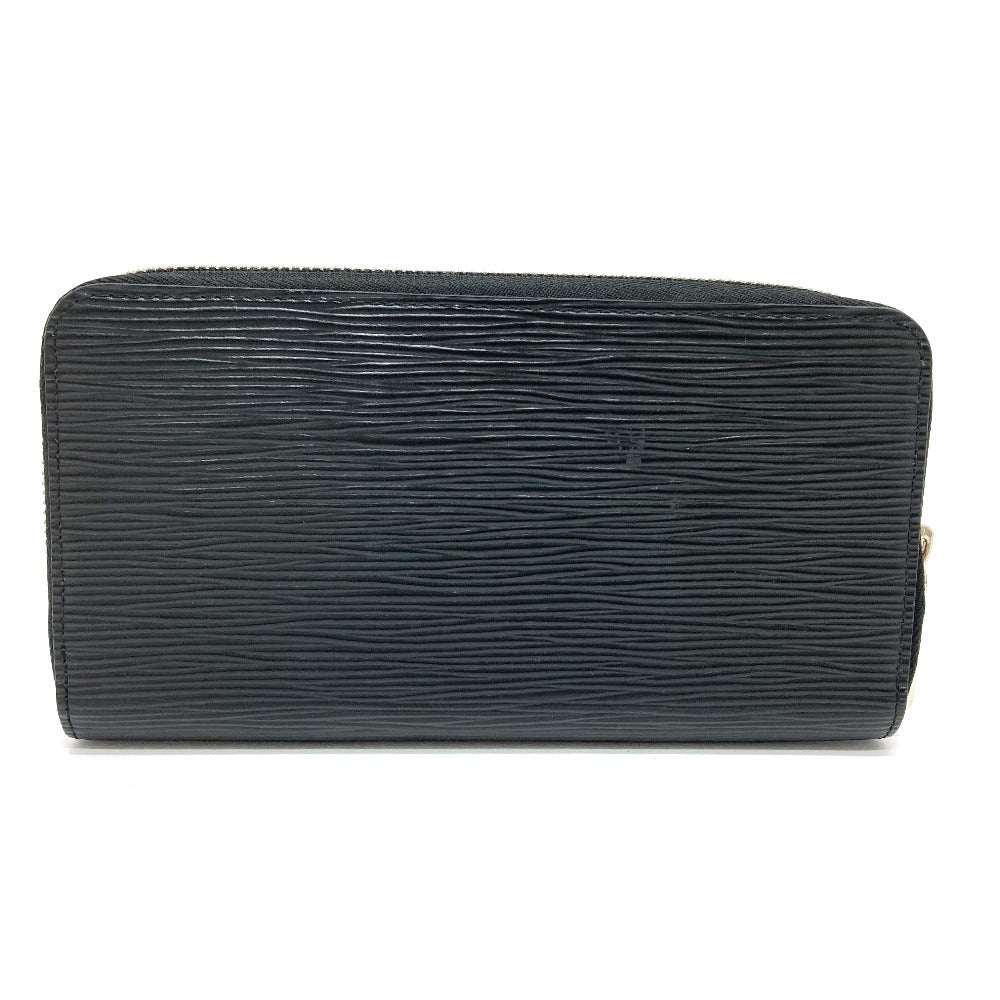LOUIS VUITTON Long Wallet Purse M64838 Epi Leather black Epi Zippy wallet mens(Unisex) Used Authentic