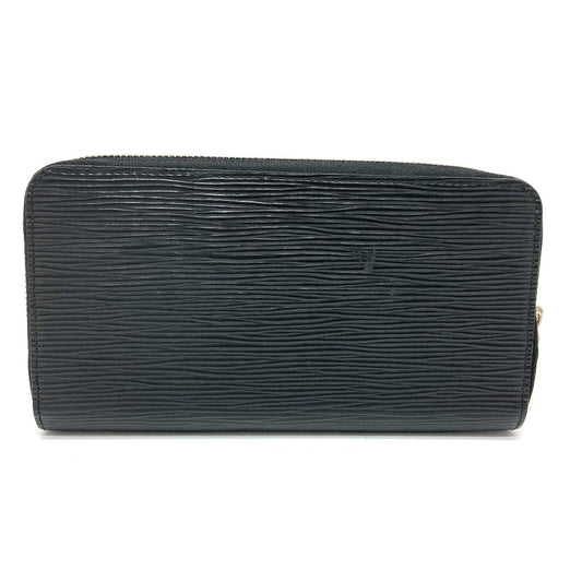 LOUIS VUITTON Long Wallet Purse M64838 Epi Leather black Epi Zippy wallet mens(Unisex) Used Authentic