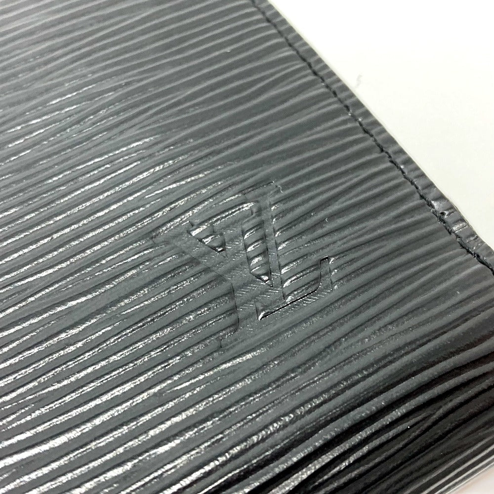 LOUIS VUITTON Long Wallet Purse M64838 Epi Leather black Epi Zippy wallet mens(Unisex) Used Authentic