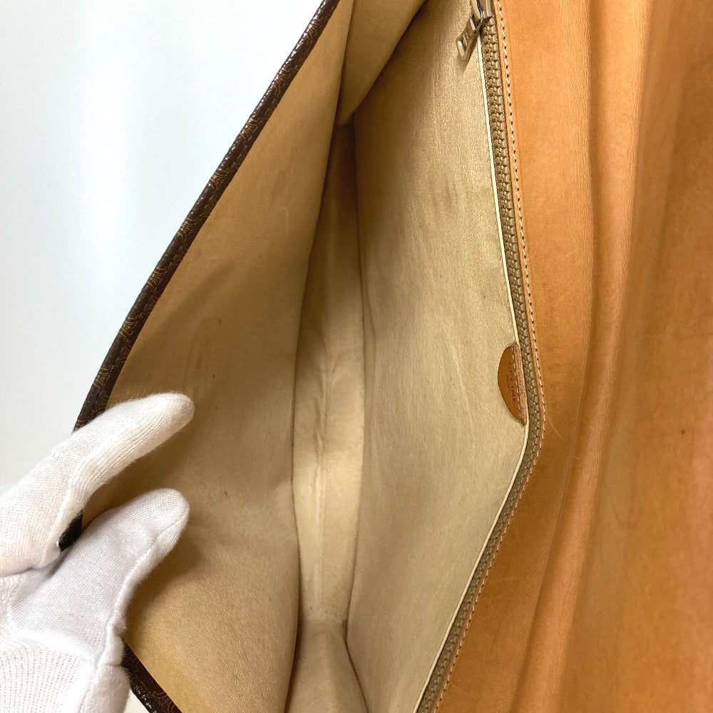 CELINE Business bag PVC / Leather Brown Macadam vintage unisex(Unisex) Used Authentic