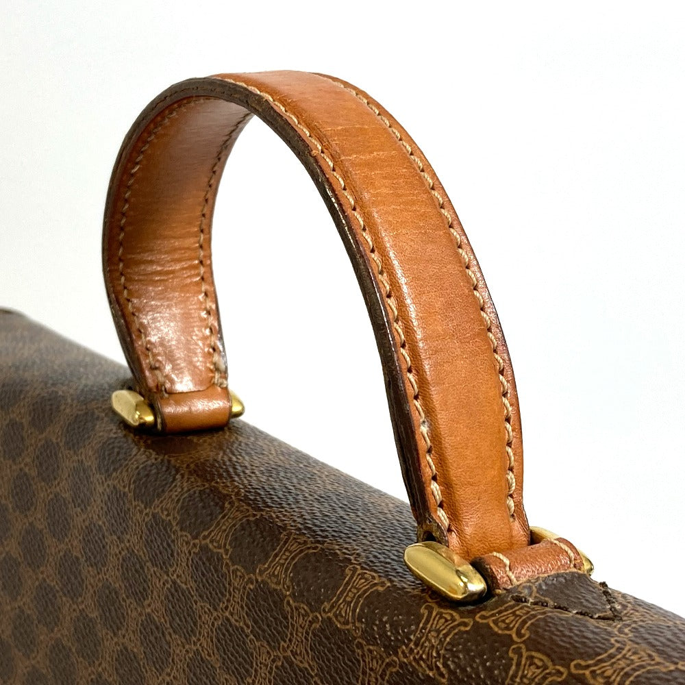 CELINE Business bag PVC / Leather Brown Macadam vintage unisex(Unisex) Used Authentic
