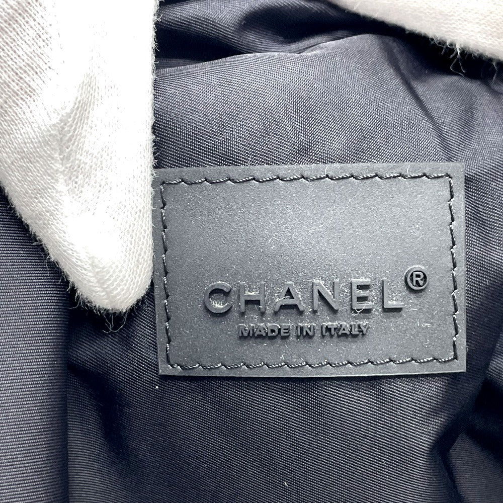 CHANEL Shoulder Bag Nylon White x black Sports Line CCCOCO Mark drink bag Women Used Authentic