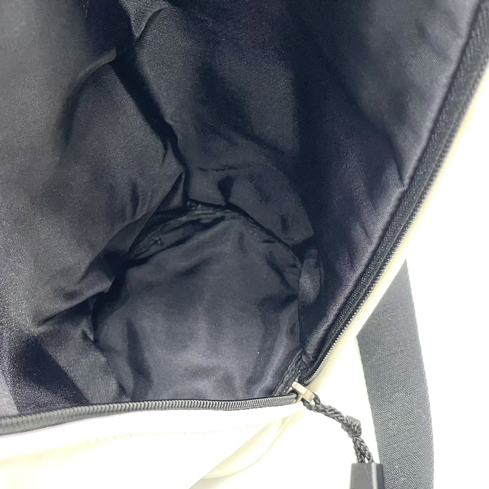 CHANEL Shoulder Bag Nylon White x black Sports Line CCCOCO Mark drink bag Women Used Authentic
