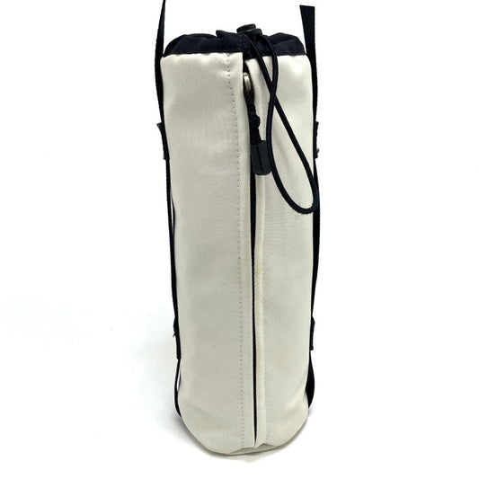 CHANEL Shoulder Bag Nylon White x black Sports Line CCCOCO Mark drink bag Women Used Authentic