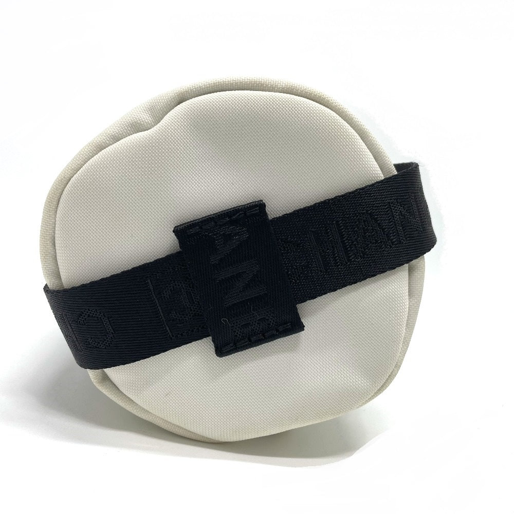 CHANEL Shoulder Bag Nylon White x black Sports Line CCCOCO Mark drink bag Women Used Authentic