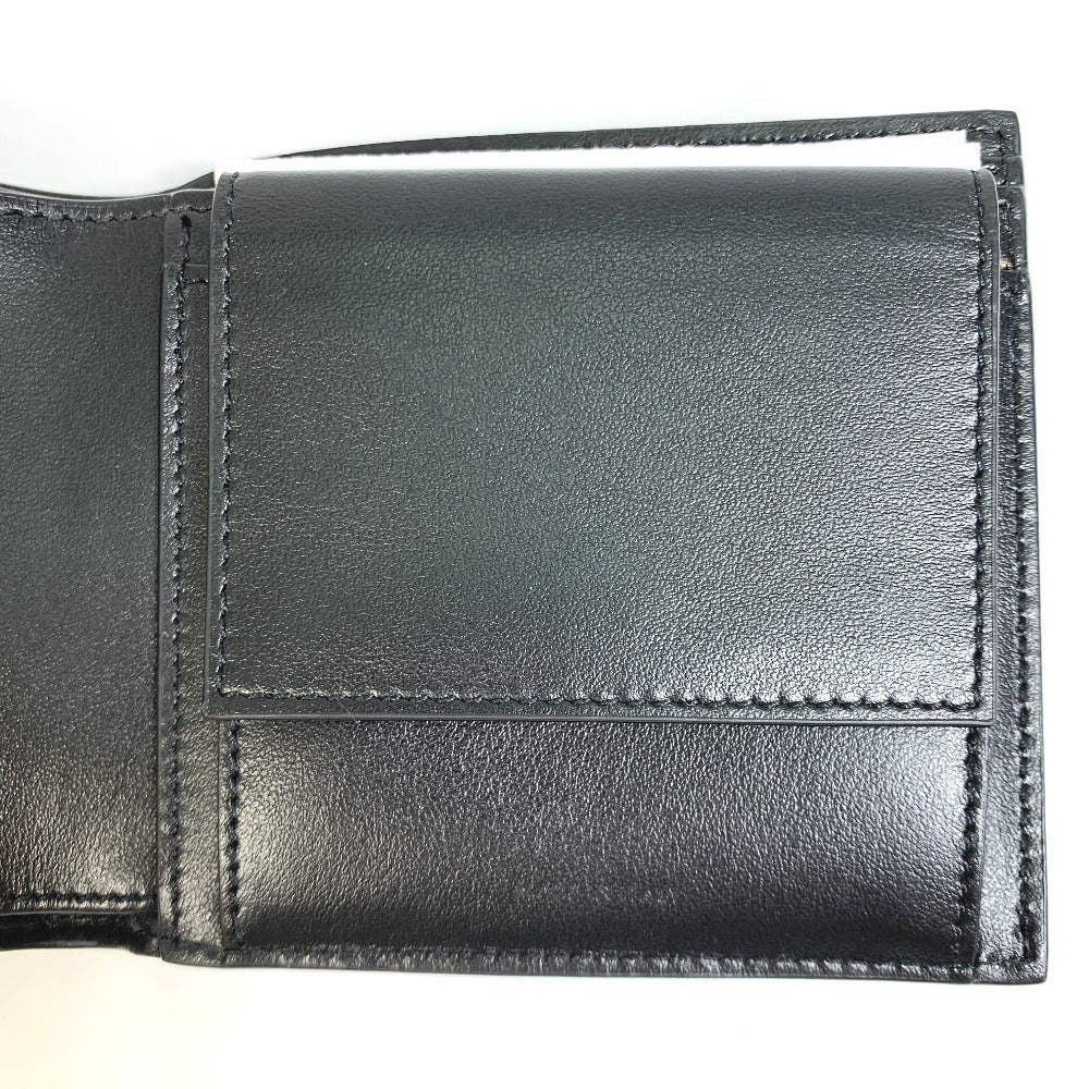 CELINE Folded wallet 10C873DME leather black logo Bi-fold wallet Women(Unisex) Used Authentic