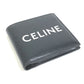 CELINE Folded wallet 10C873DME leather black logo Bi-fold wallet Women(Unisex) Used Authentic