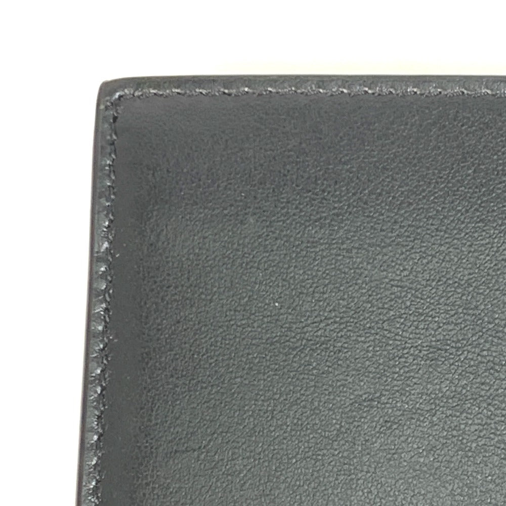 CELINE Folded wallet 10C873DME leather black logo Bi-fold wallet Women(Unisex) Used Authentic