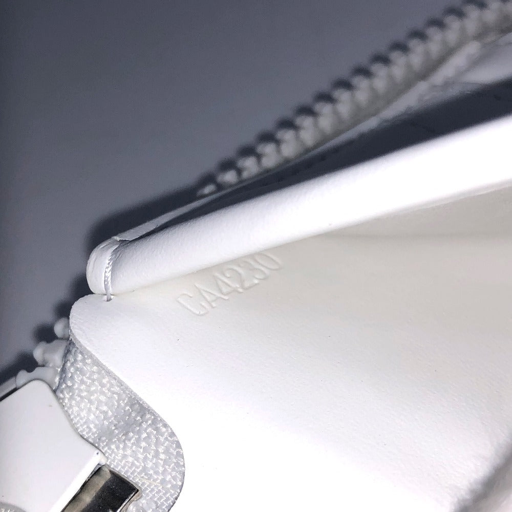 LOUIS VUITTON Long Wallet Purse M80337 Taurillon Clemence white Zippy Wallet Vertical Wallet mens Used Authentic