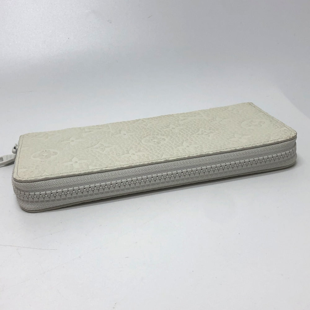 LOUIS VUITTON Long Wallet Purse M80337 Taurillon Clemence white Zippy Wallet Vertical Wallet mens Used Authentic