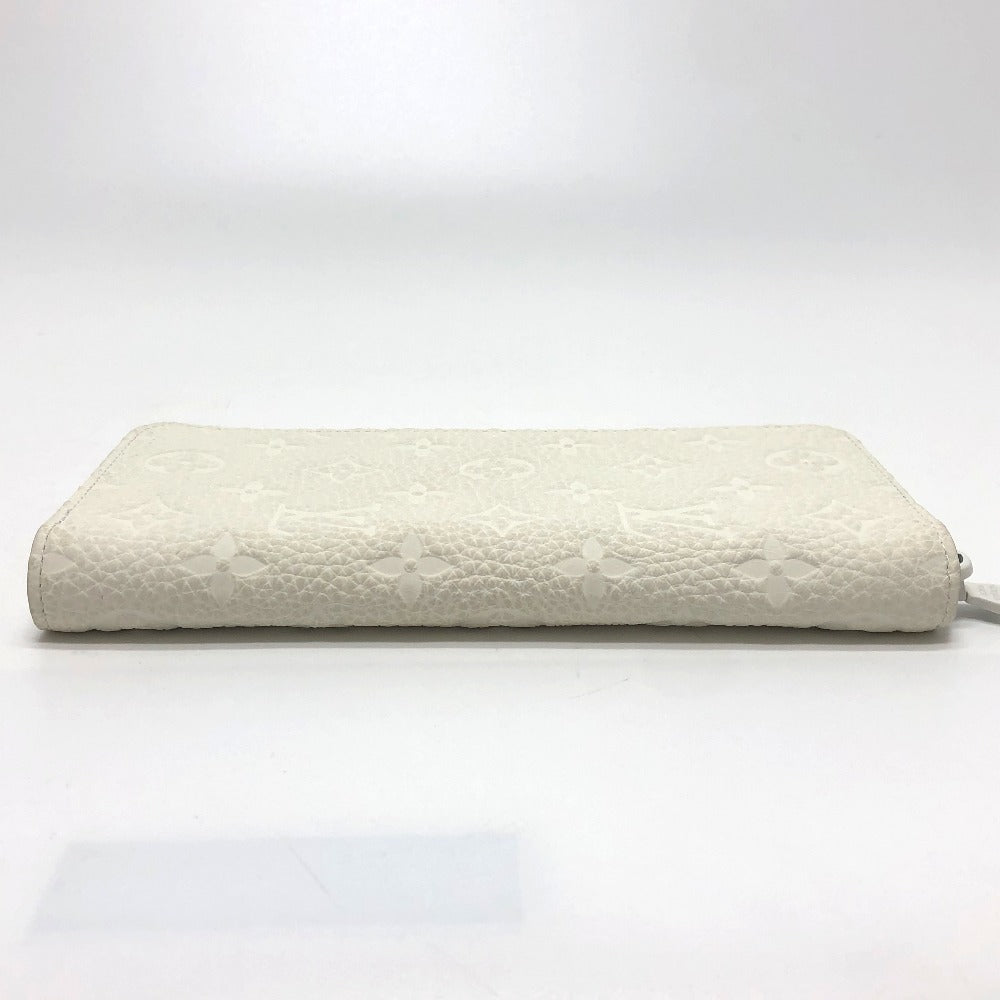 LOUIS VUITTON Long Wallet Purse M80337 Taurillon Clemence white Zippy Wallet Vertical Wallet mens Used Authentic