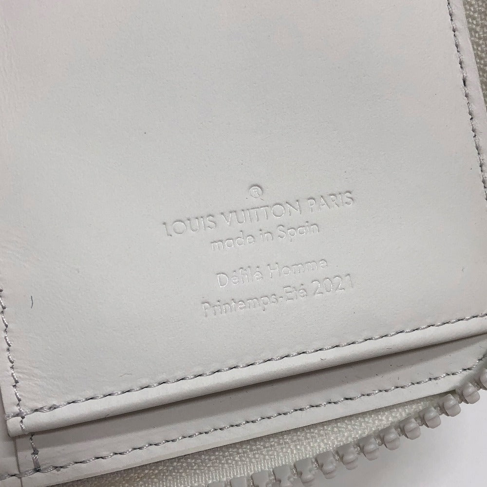 LOUIS VUITTON Long Wallet Purse M80337 Taurillon Clemence white Zippy Wallet Vertical Wallet mens Used Authentic
