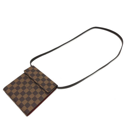 LOUIS VUITTON Shoulder Bag N62935  Damier canvas Brown Damier CD case DVD mens(Unisex) Used Authentic