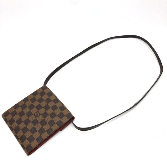 LOUIS VUITTON Shoulder Bag N62935  Damier canvas Brown Damier CD case DVD mens(Unisex) Used Authentic